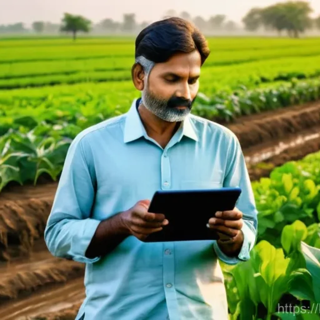 농업 관련 정책 변화 - **Prompt:** A wide, vibrant, and optimistic shot of a modern Indian agricultural landscape at dawn. ...