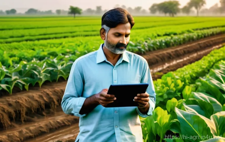 농업 관련 정책 변화 - **Prompt:** A wide, vibrant, and optimistic shot of a modern Indian agricultural landscape at dawn. ...