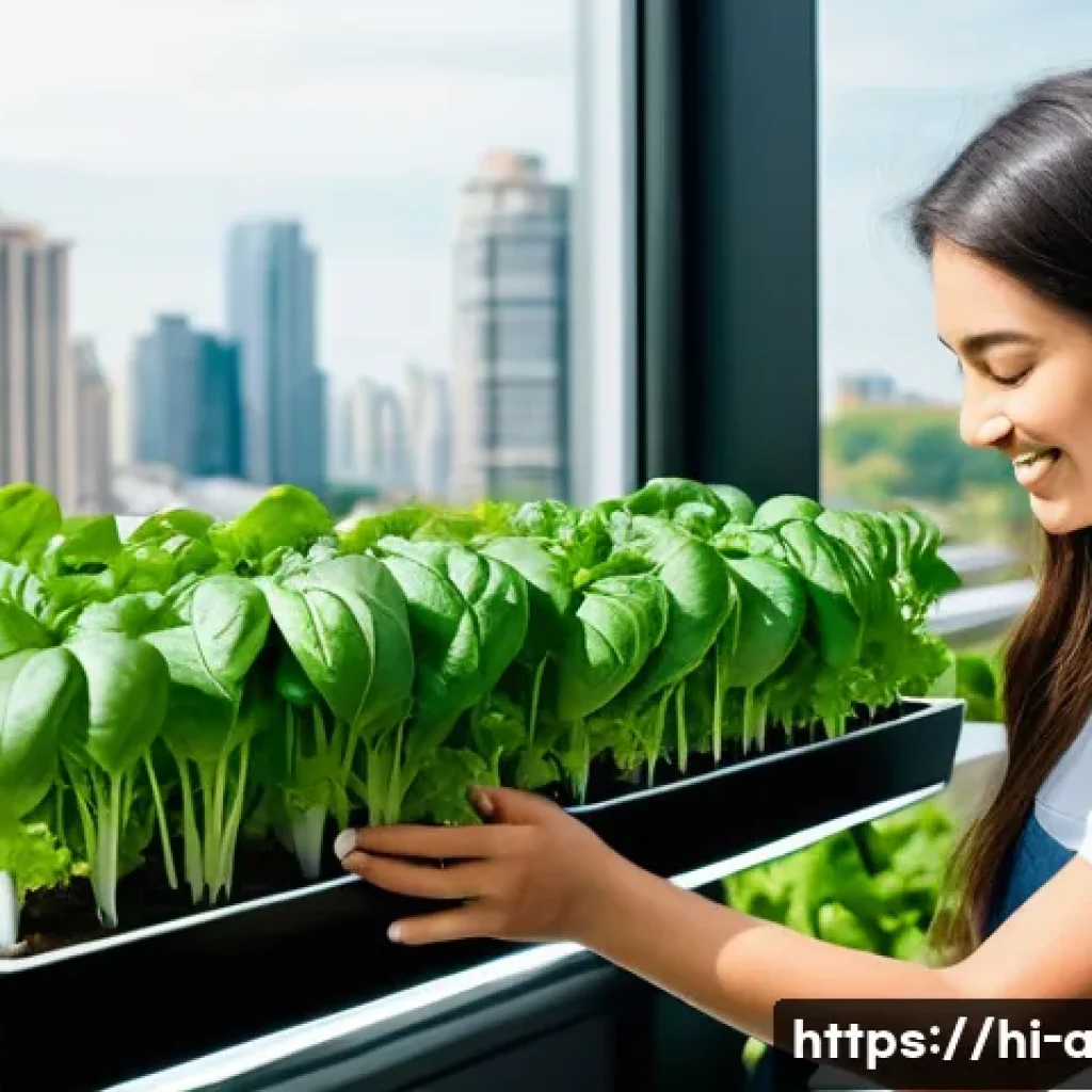 농업 식물 공장 운영 - **Image Prompt: Urban Balcony Hydroponics**
    "A cozy, sun-drenched urban apartment balcony transf...