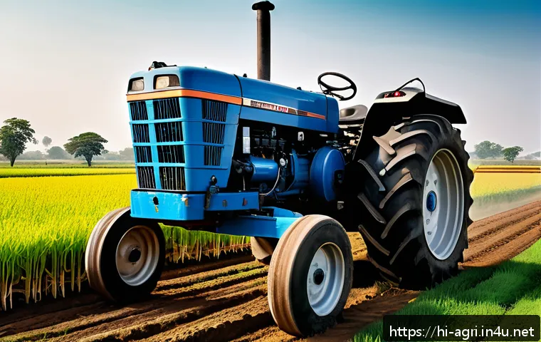농업 기계 부품 기술 - A highly detailed, realistic image of a modern agricultural tractor engine and power transmission sy...